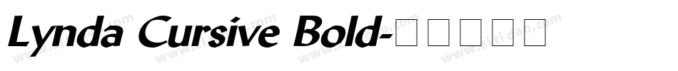 Lynda Cursive Bold字体转换